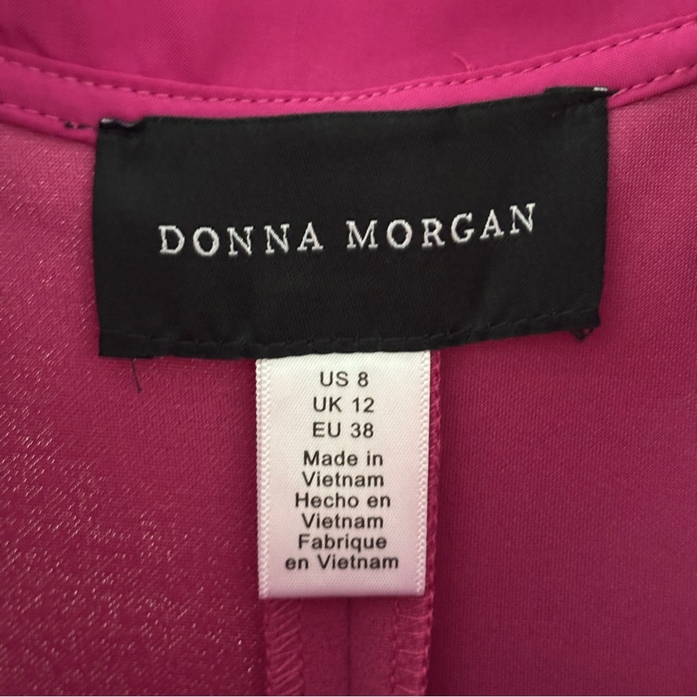 Donna Morgan Racerback Cut Out Long Sleeve Shift Dress | Stretch Crepe | Size 8 - Picture 5 of 8